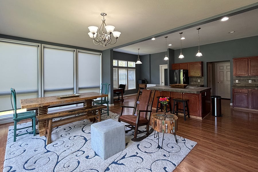 Kitchen and dining area