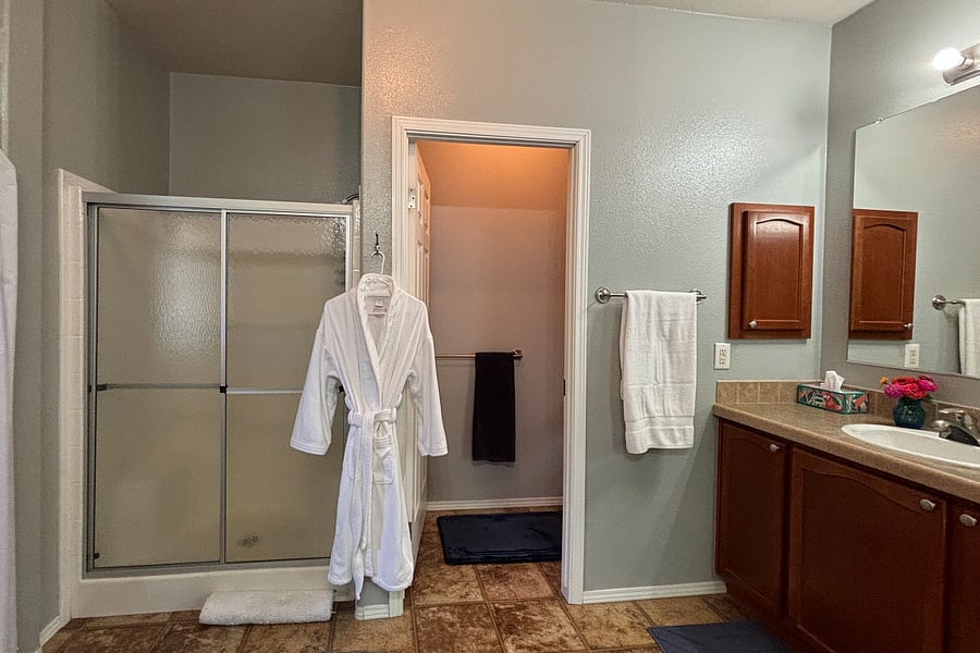 Master bath shower area