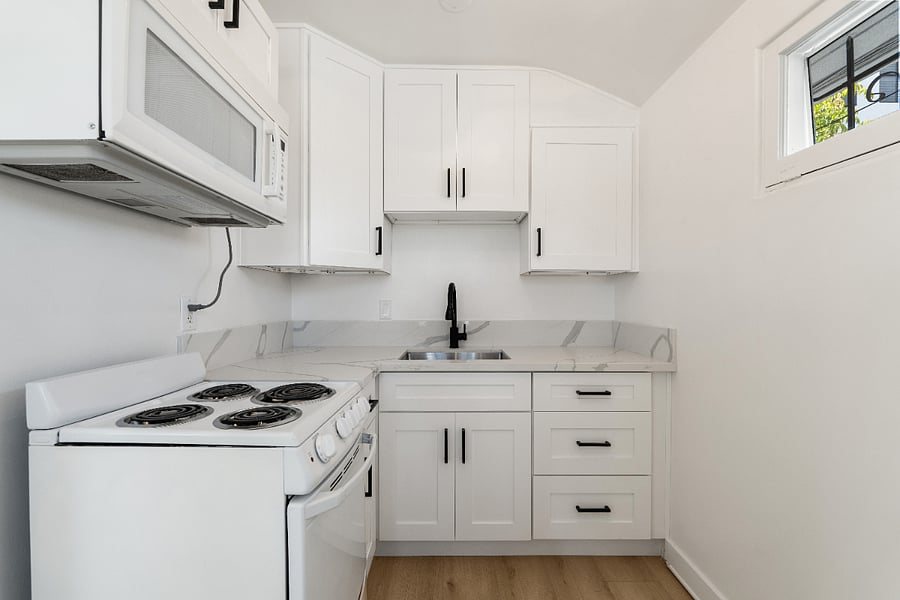 custom kitchen filled with dinnerware and glassware