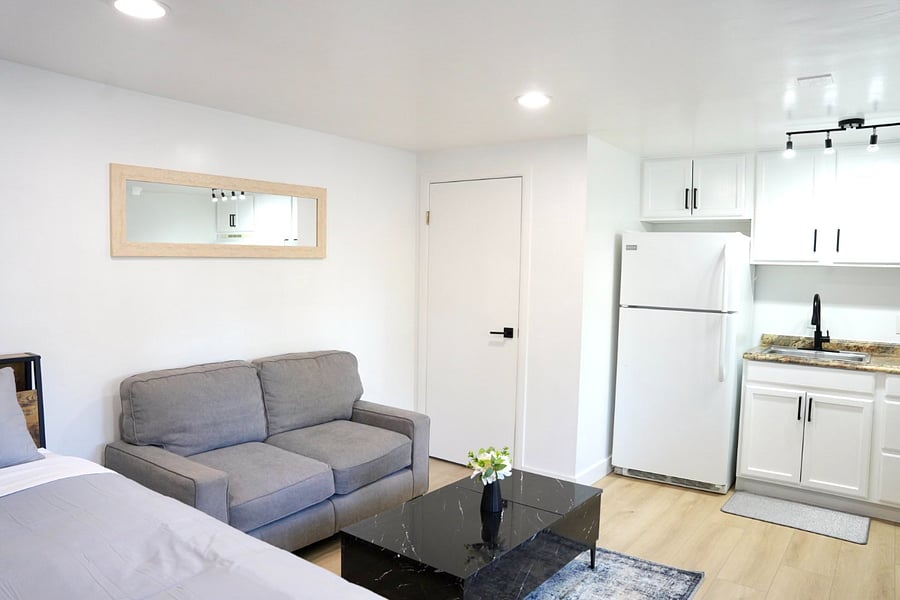 door shows bathroom entrance