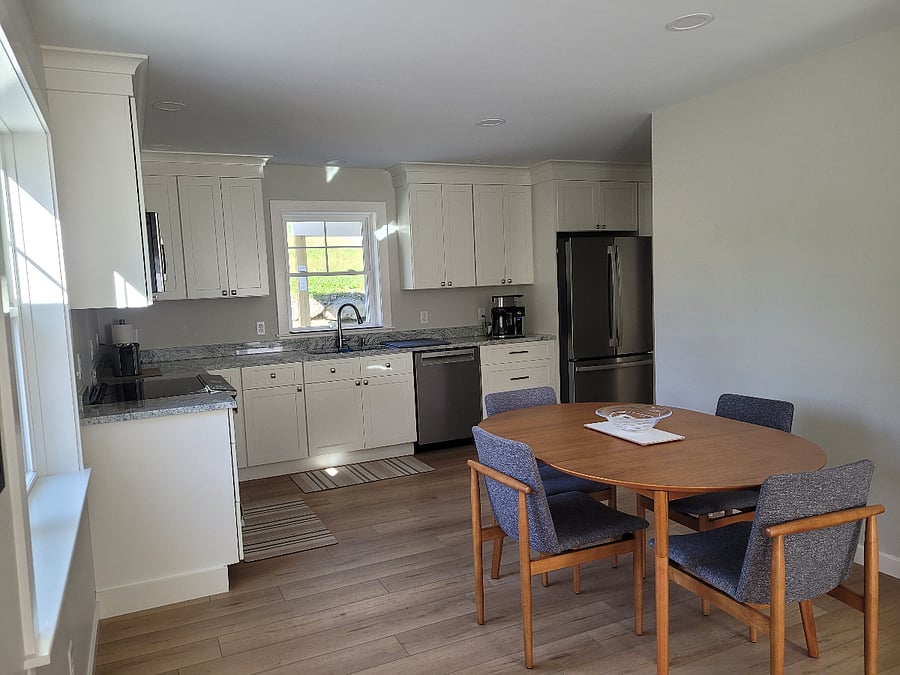 Open concept kitchen and dining room