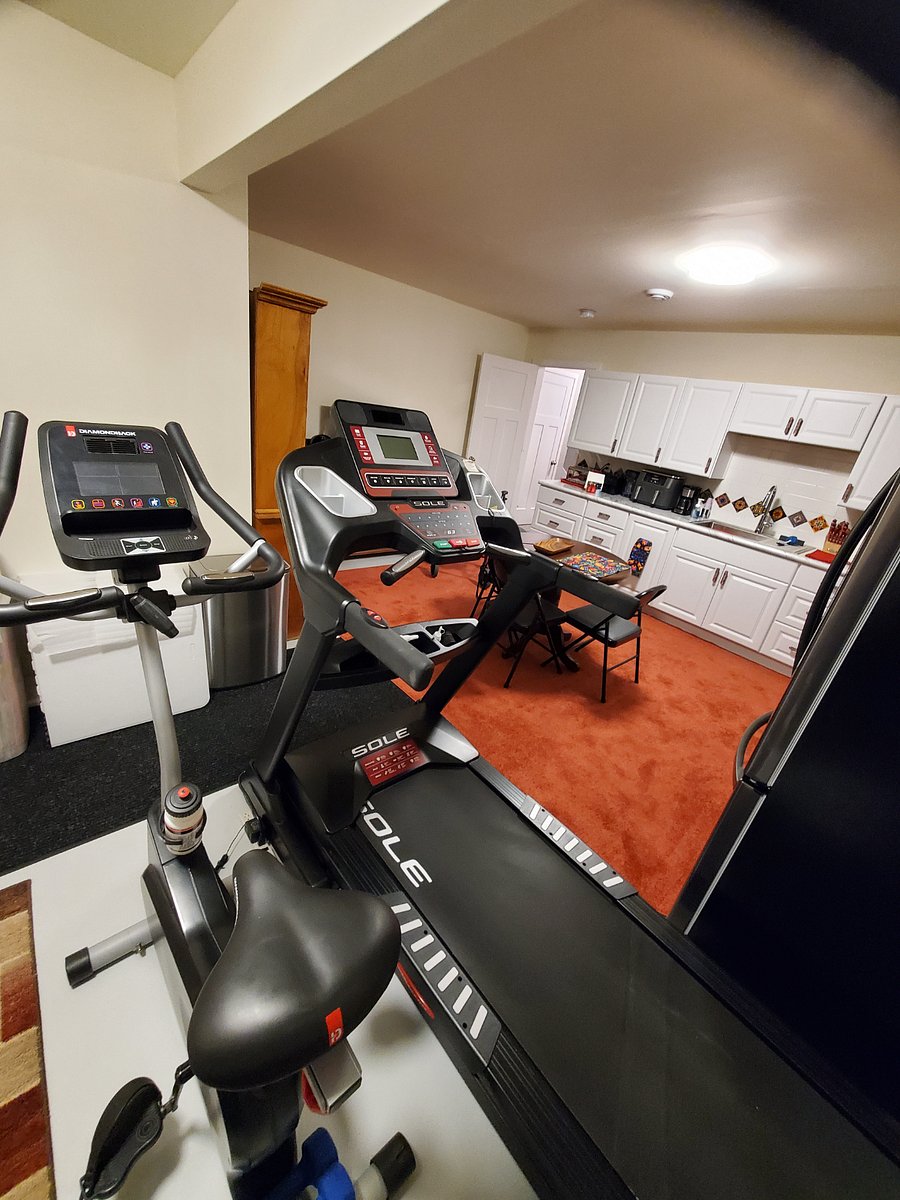 Exercise bike and treadmill