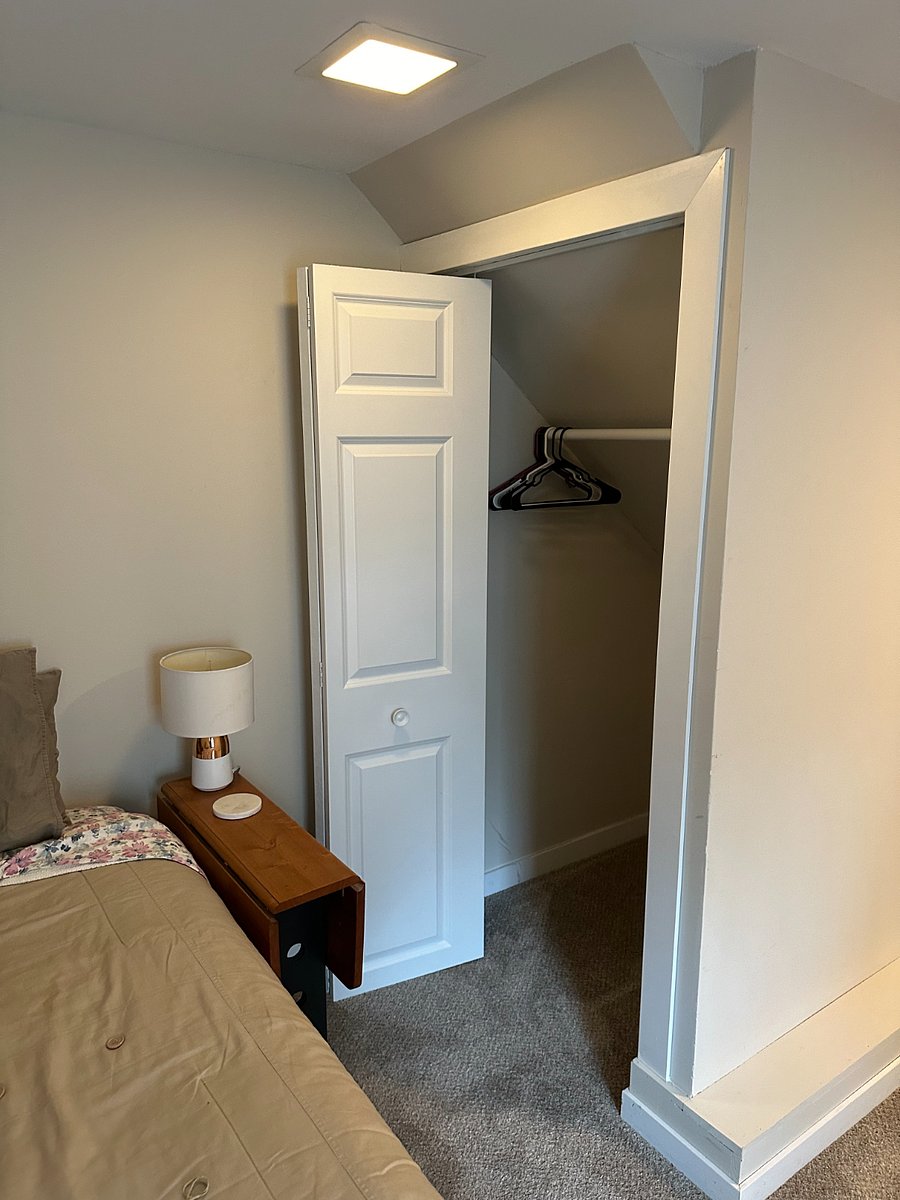 Closet space in second bedroom