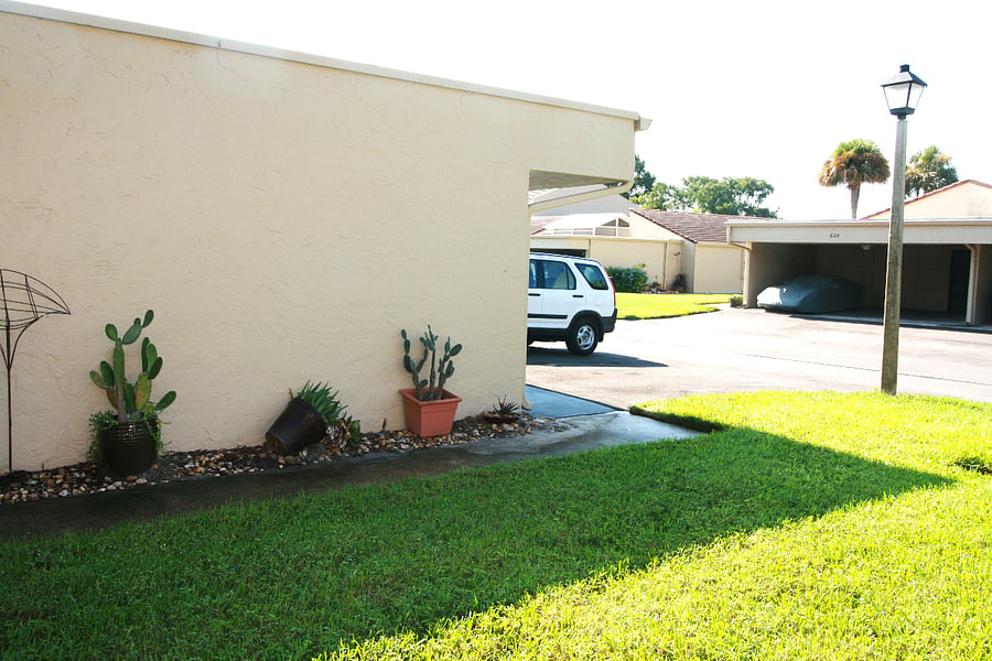 Private walkway to private entrance