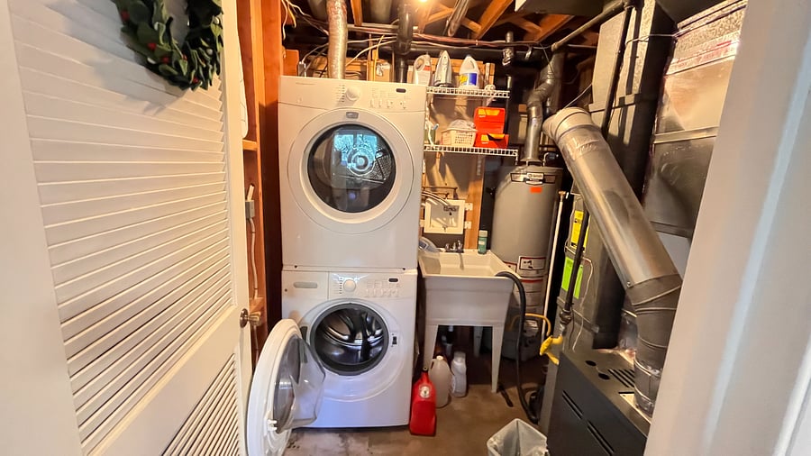 Laundry room in the basement