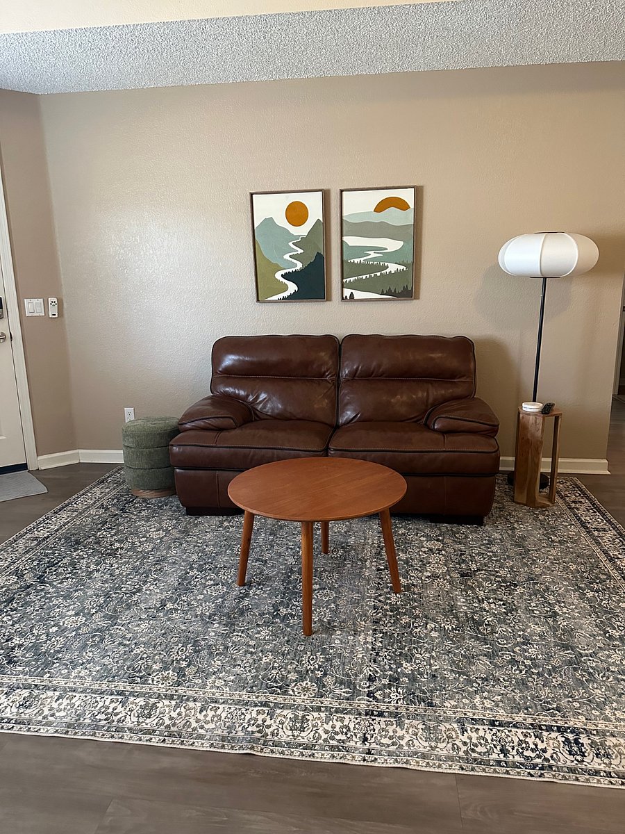 Comfy leather couch