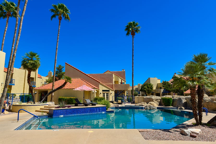 Community pool, spa, clubhouse, workout room