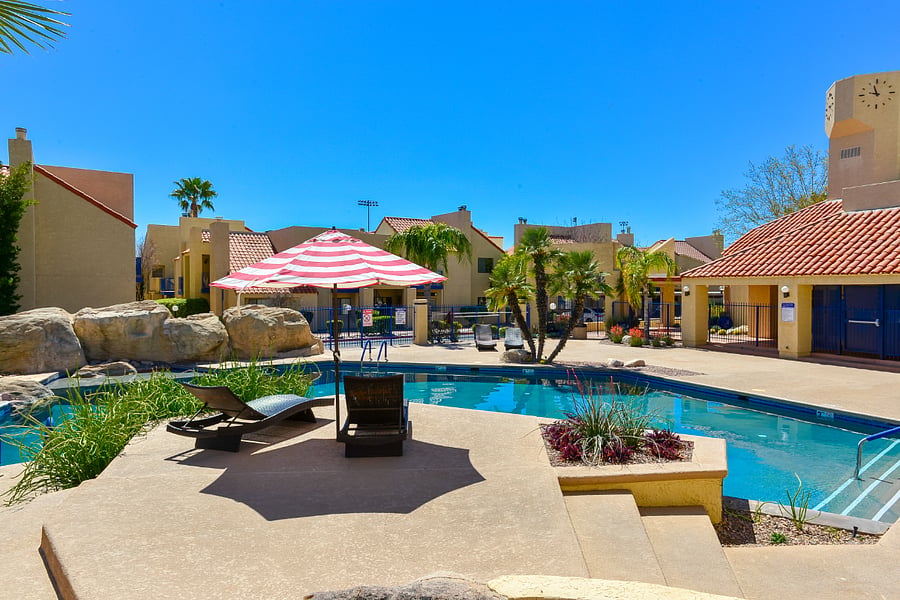 pool spa area