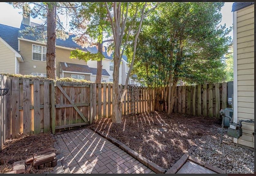 Backyard - newly added hammock stand and hammock. 