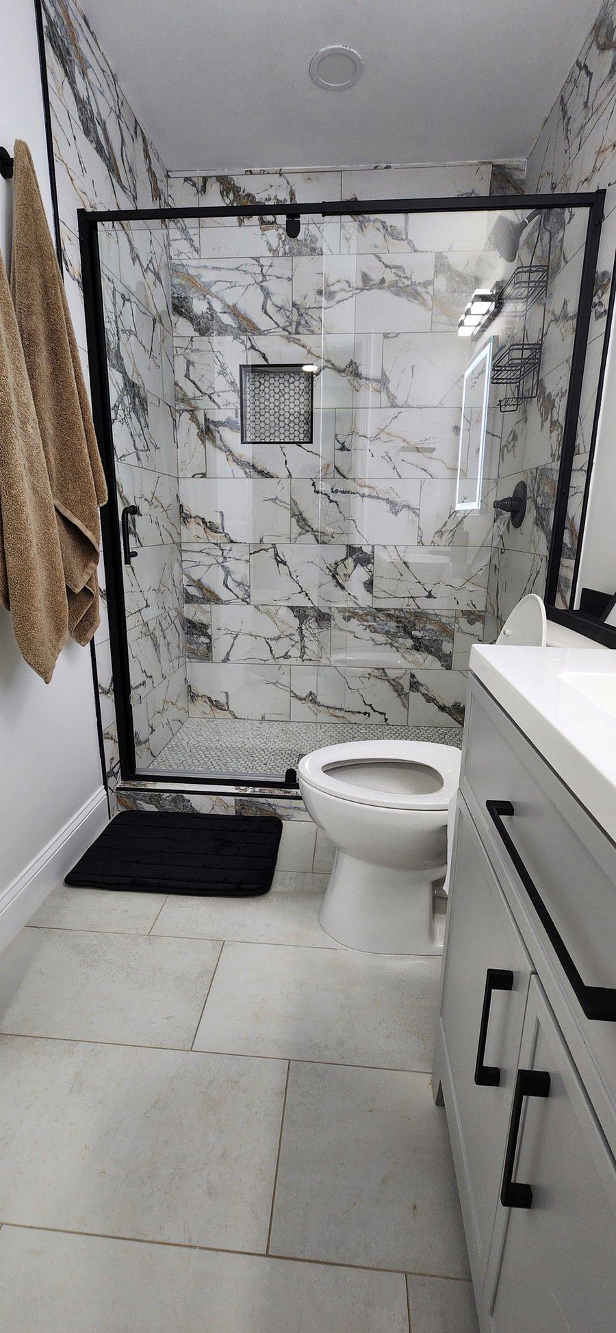 Beautiful modern walk-in shower