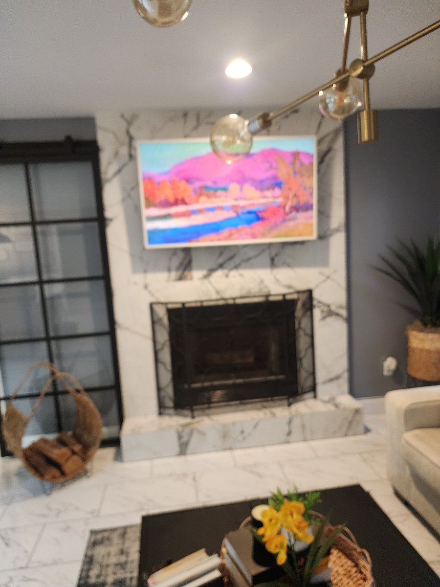 new tv Samsung frame been pit in place 