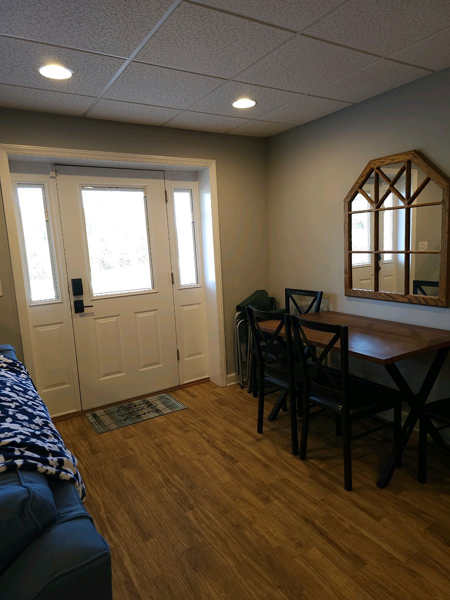 Entrance Door and Laptop Work Area