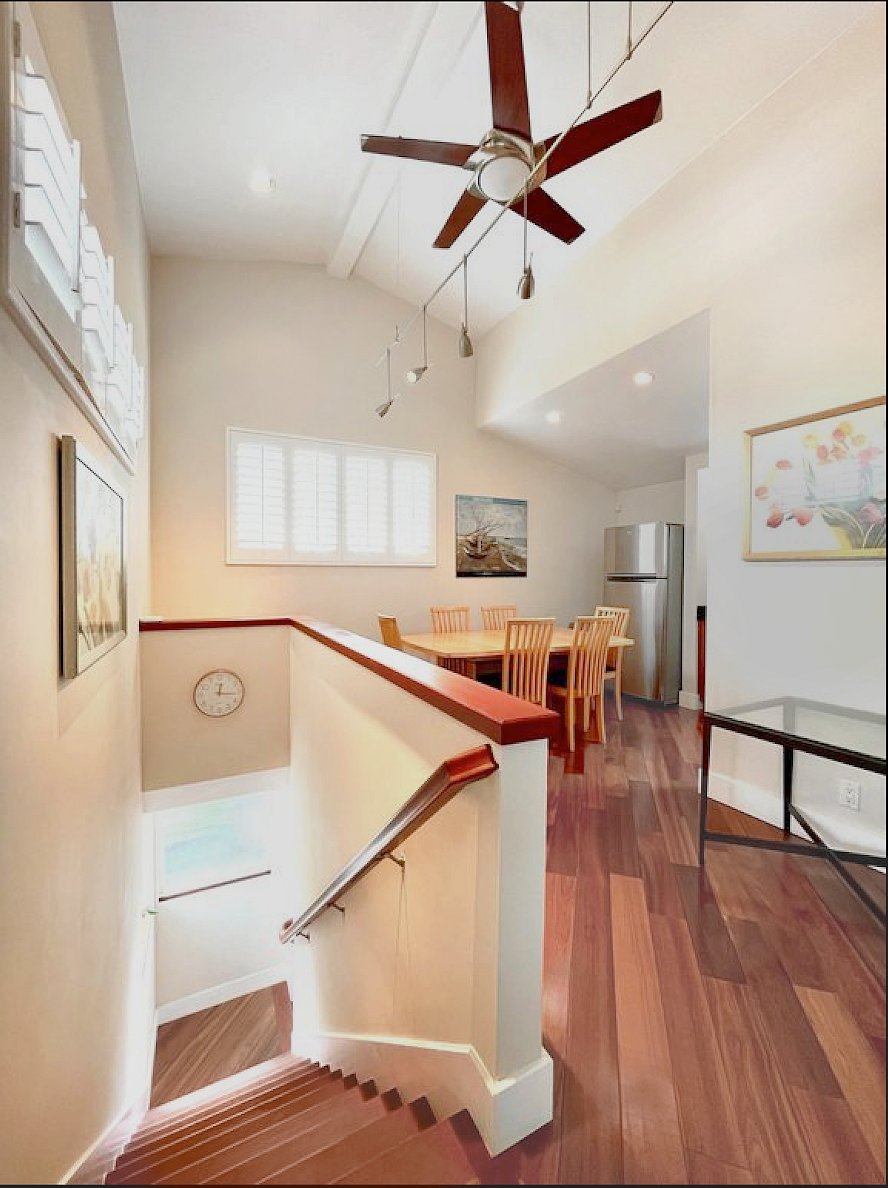 High ceilings and big windows let in lots of light and fresh air.