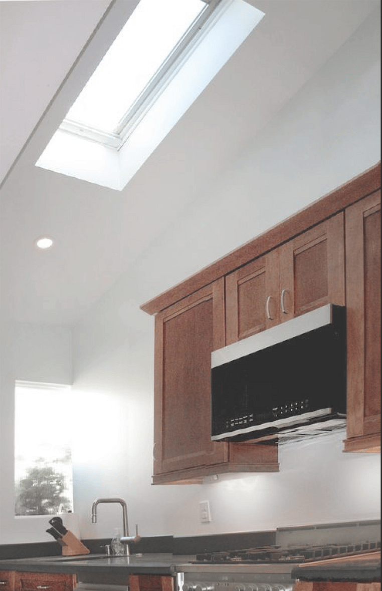 Large remotely controlled skylight.