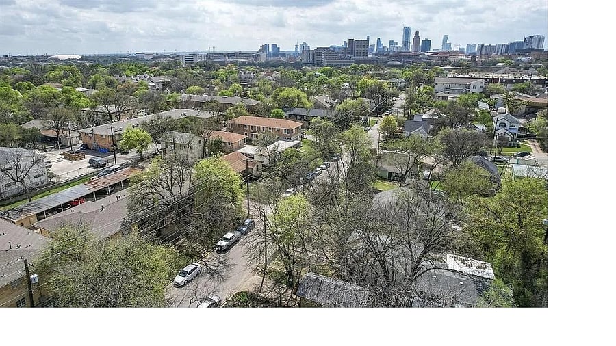 View of UT Austin and downtown Austin