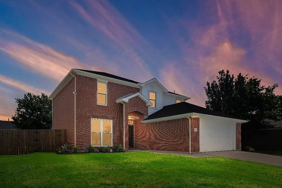Elm House Front of Home Twilight