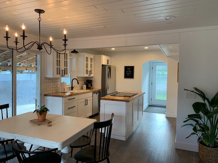 Dining area and kitchen