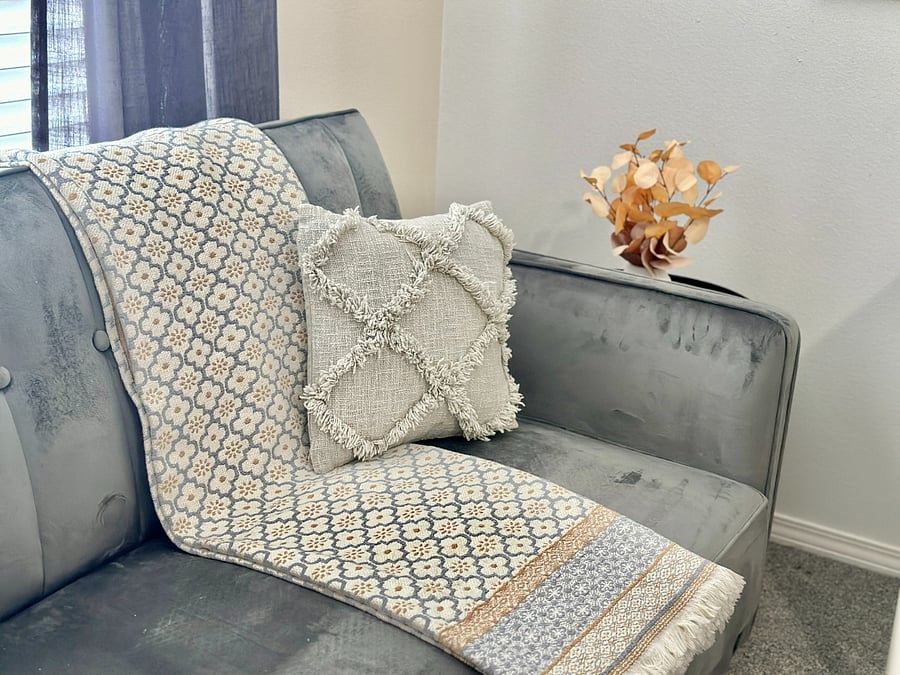 Futon couch that can be converted to full size bed.