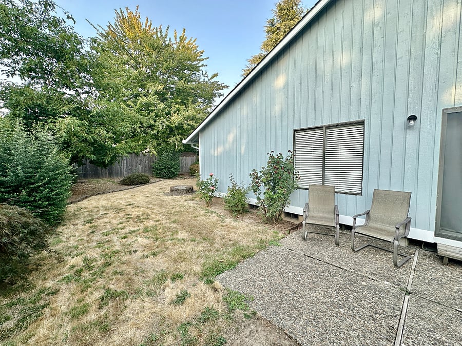 Fully fenced yard.