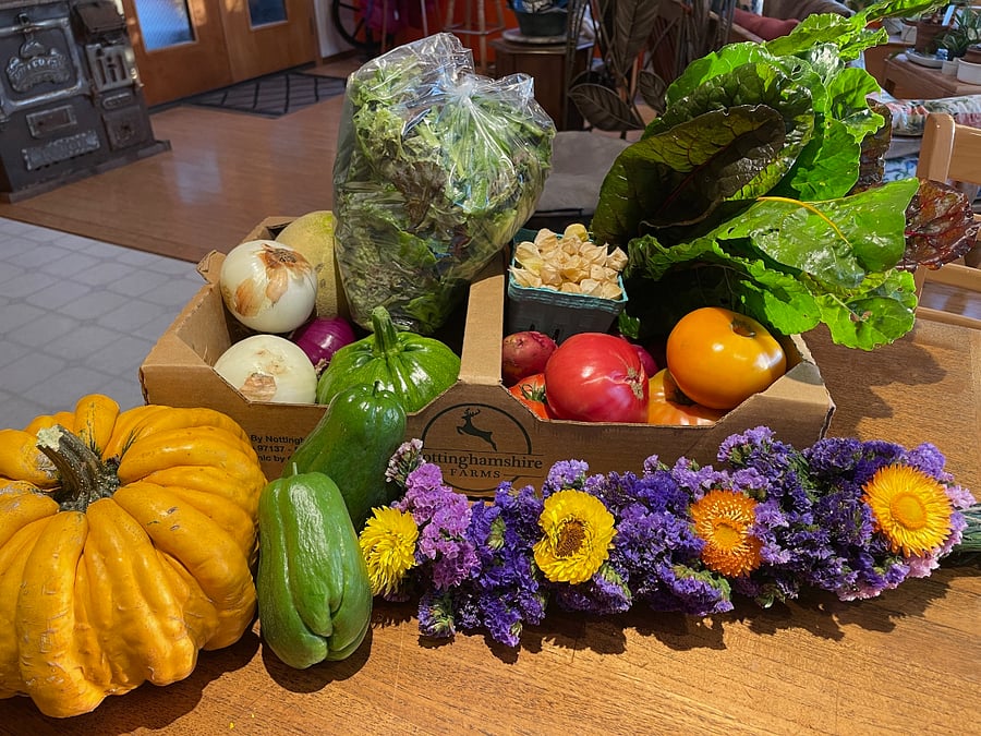 Produce from the farm.
