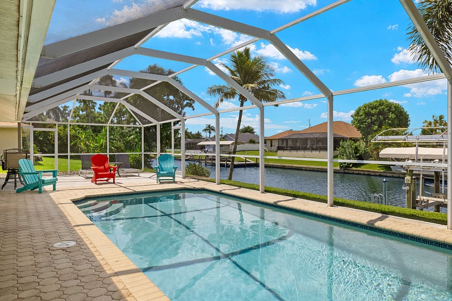Heated salt water pool