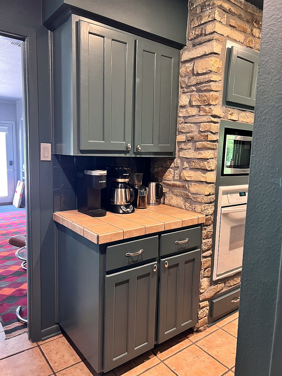 Coffee station with the second living room.