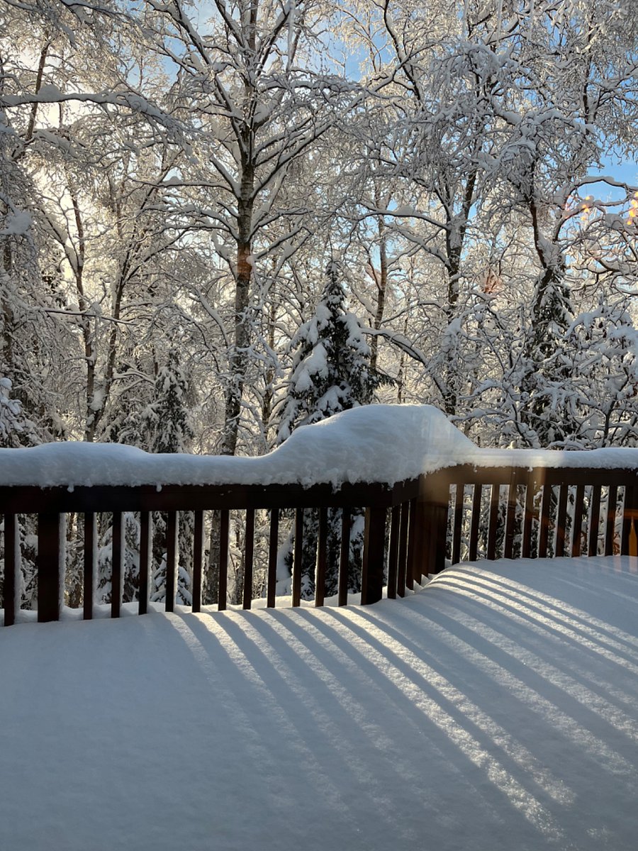 Back deck in winter