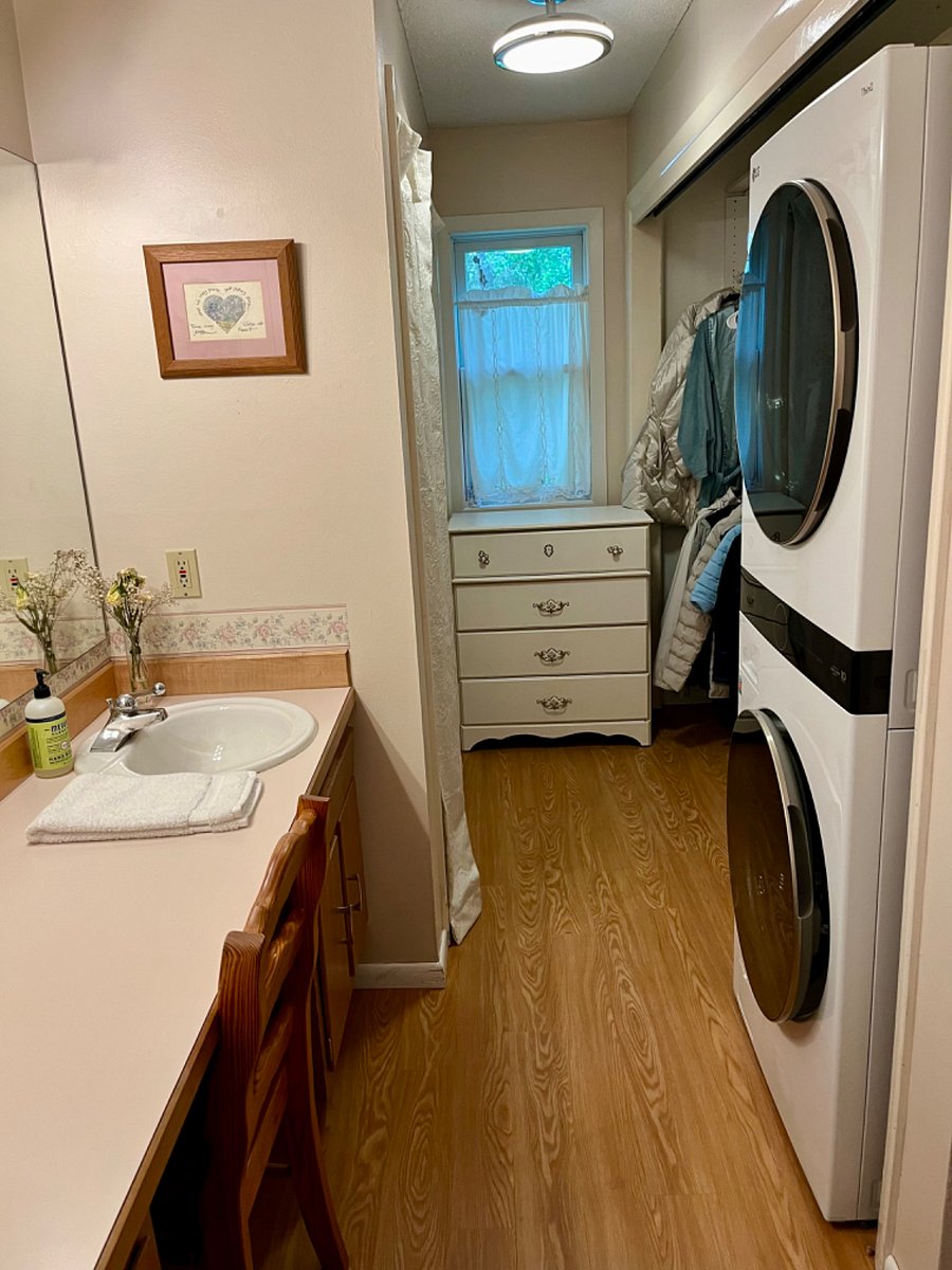 Master bedroom laundry room