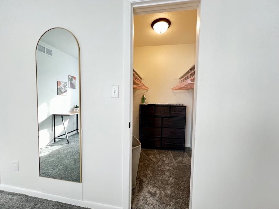 Large walk-in closet.