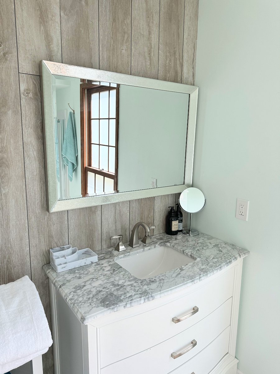 Beautifully updated master bathroom.