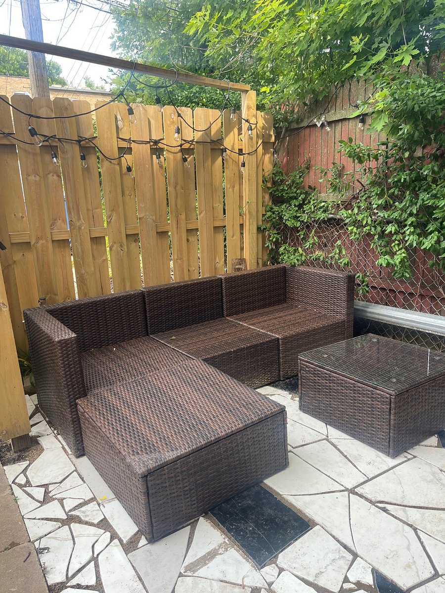 Shared Patio access with building (2 other tenants), leads to private parking as well