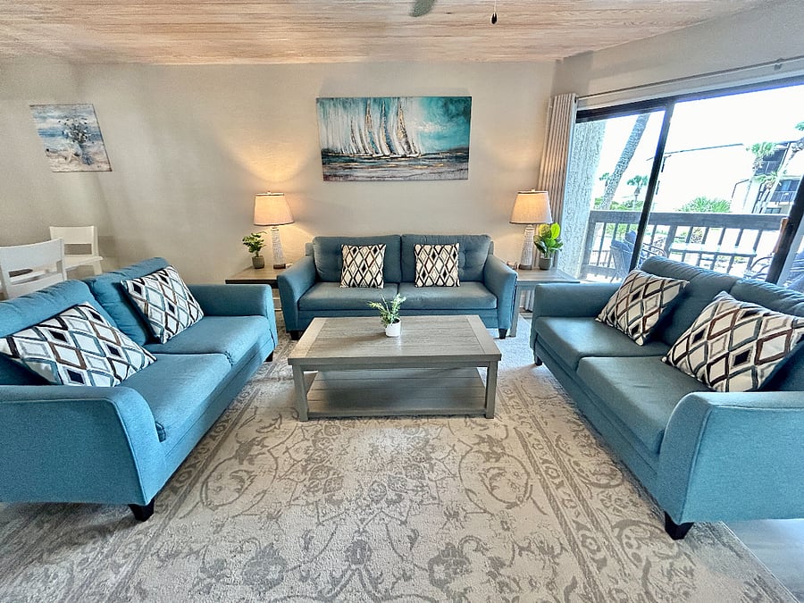 Living room with adjacent balcony