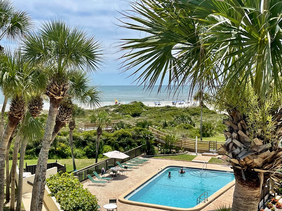 Pool and ocean views
