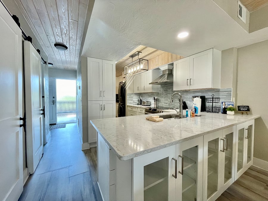 Entry and kitchen