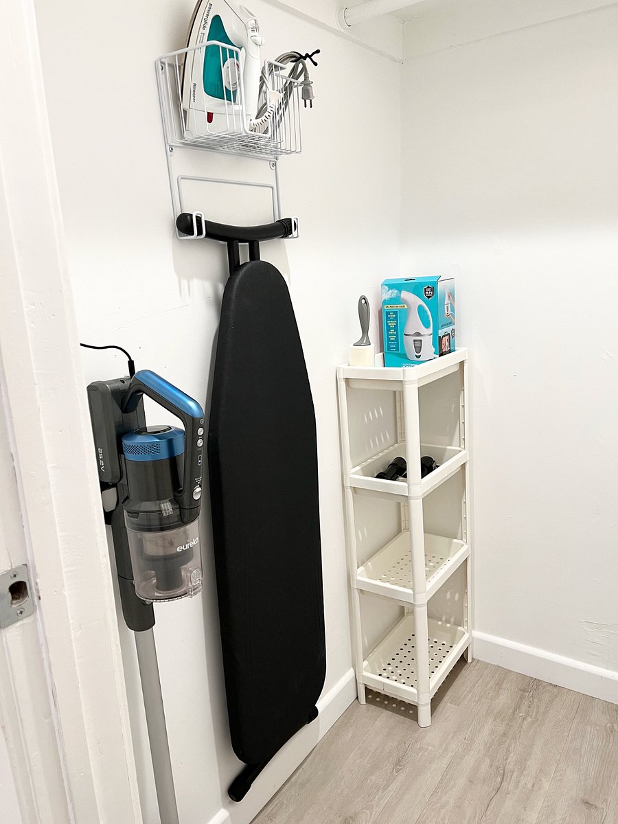 Walk in closet with vacuum and other amenities provided