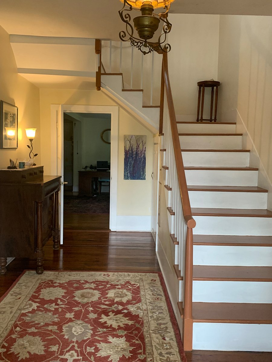 stairway to upstairs suite of rooms