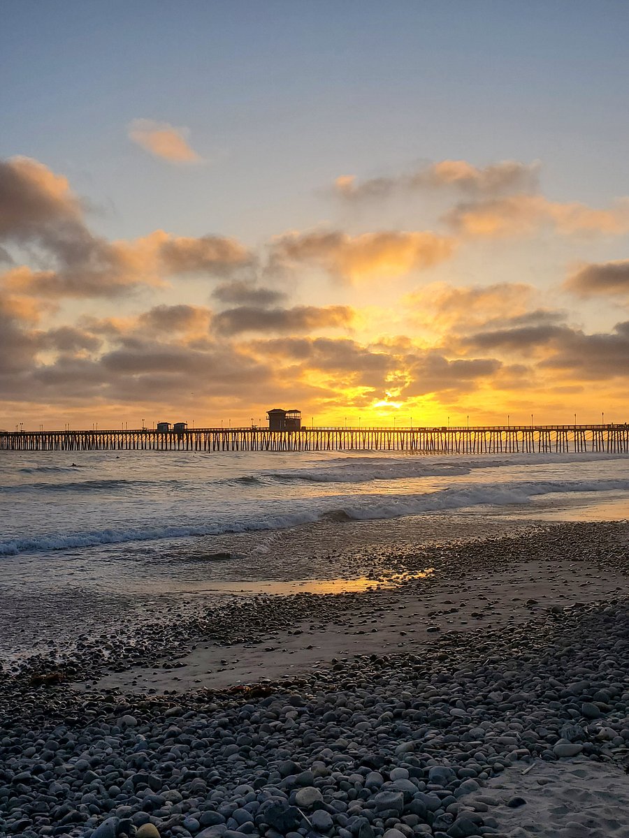 Breath taking sunset at local beach in Oceanside