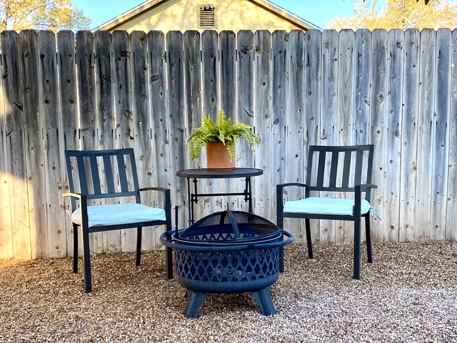 Relaxing area for a morning cup of coffee