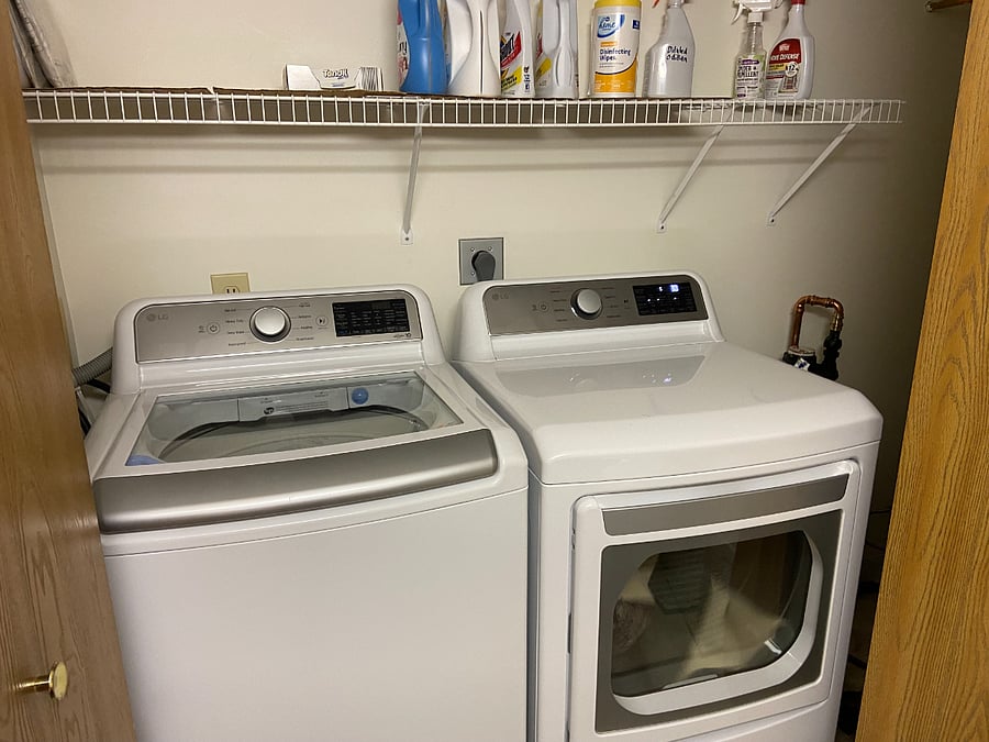 Laundry area located in bedroom suite #2 bathroom
