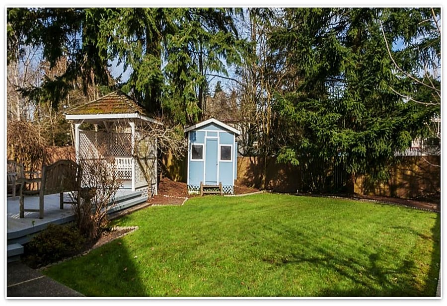 Backyard and gazebo