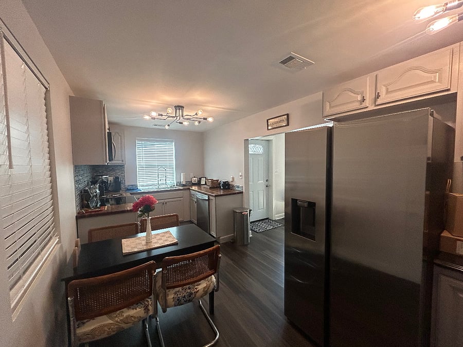 Kitchen w/ large refrigerator