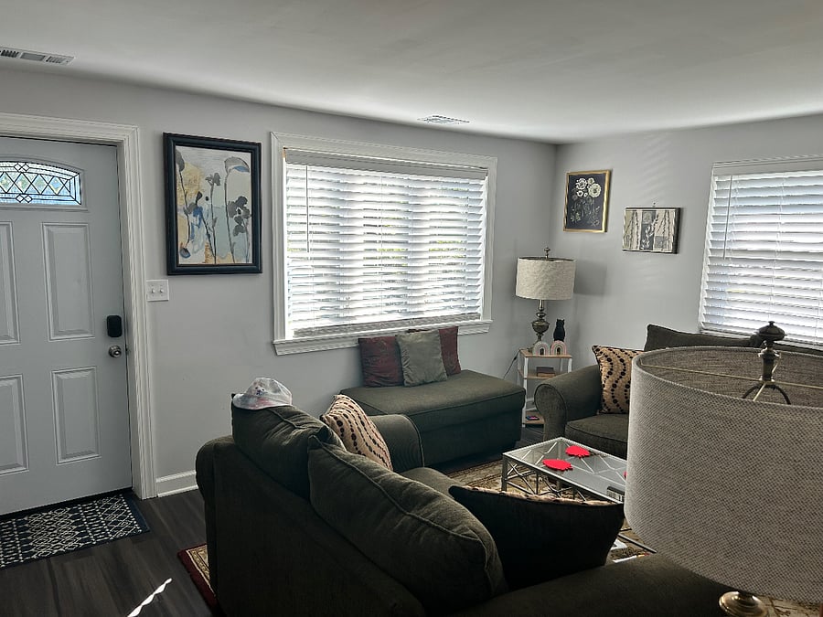 Front Door and Living Room