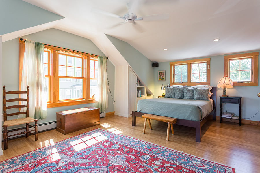 Master Bedroom with queen bed and views of the Piscataqua River.