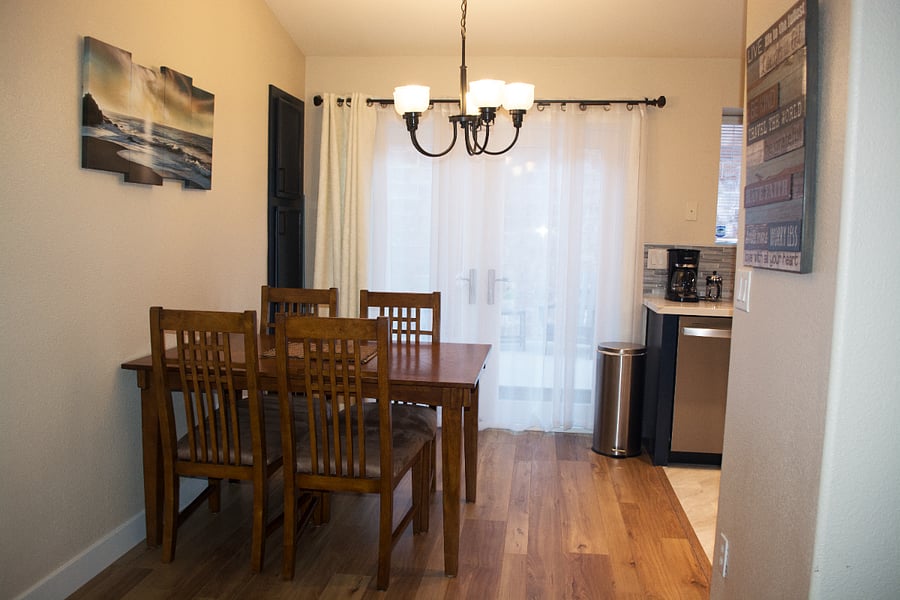 Brand new planks flooring throughout home.