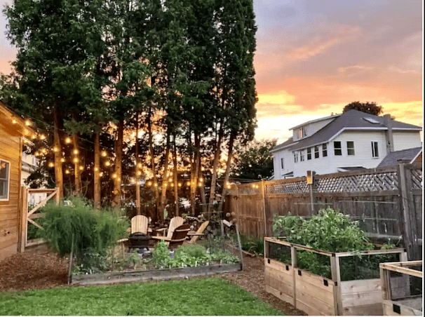 Backyard outdoor fire pit (shared with AirBnb guests in the backyard cottage). The backyard is magical in all seasons. Feel free to enjoy my garden's harvest in the summer,