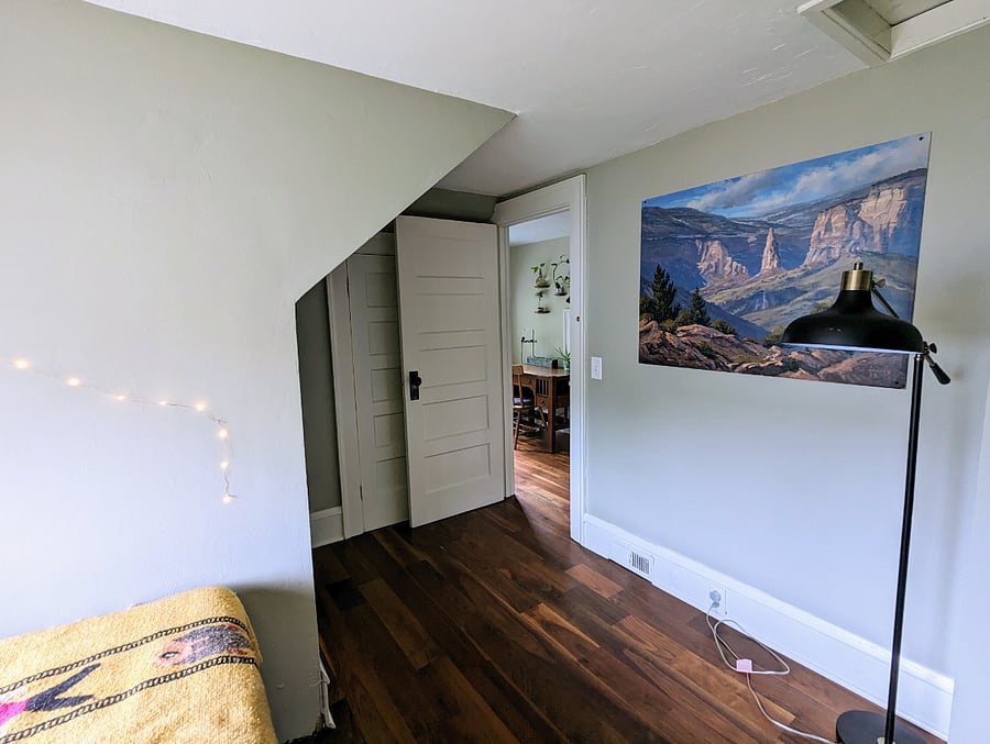 Relax in the upstairs reading nook
