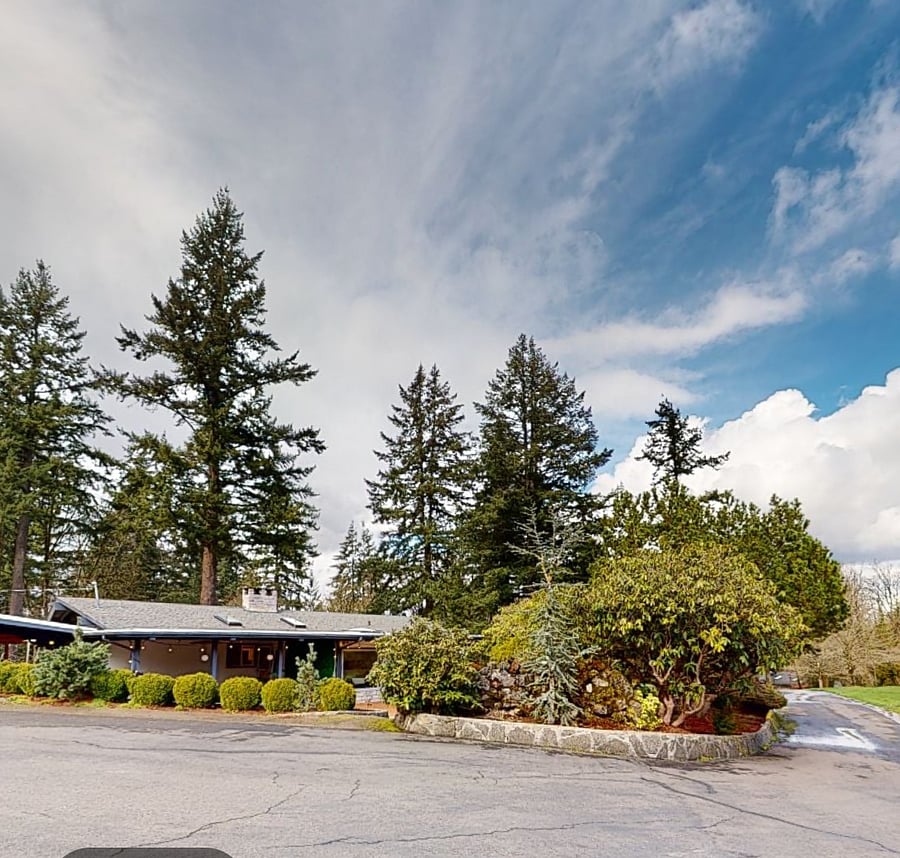 Main house view.  3 Bedrooms, 3 bathrooms, 2 living areas, washer dryer work room, dining areas and central air.