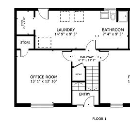 The office room will be a bedroom as it is the largest bedroom in the house!