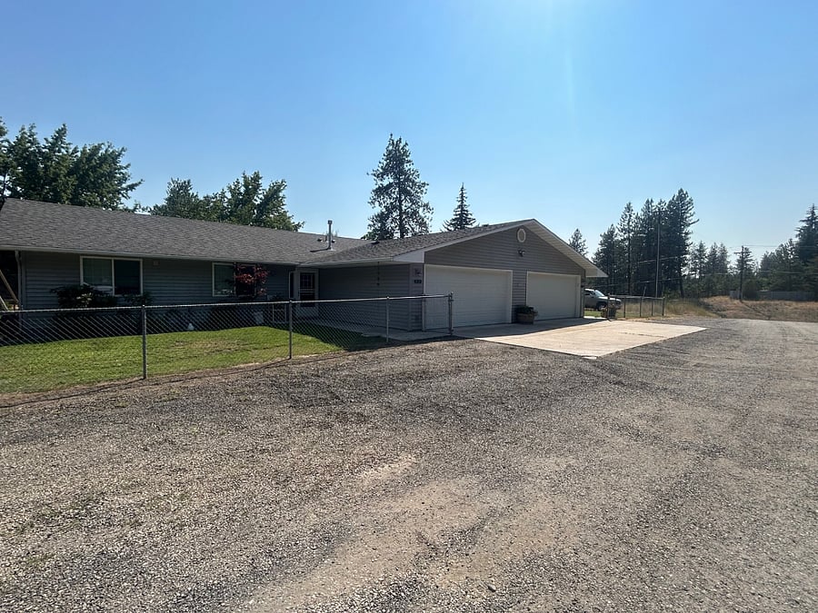 Front yard & garage
