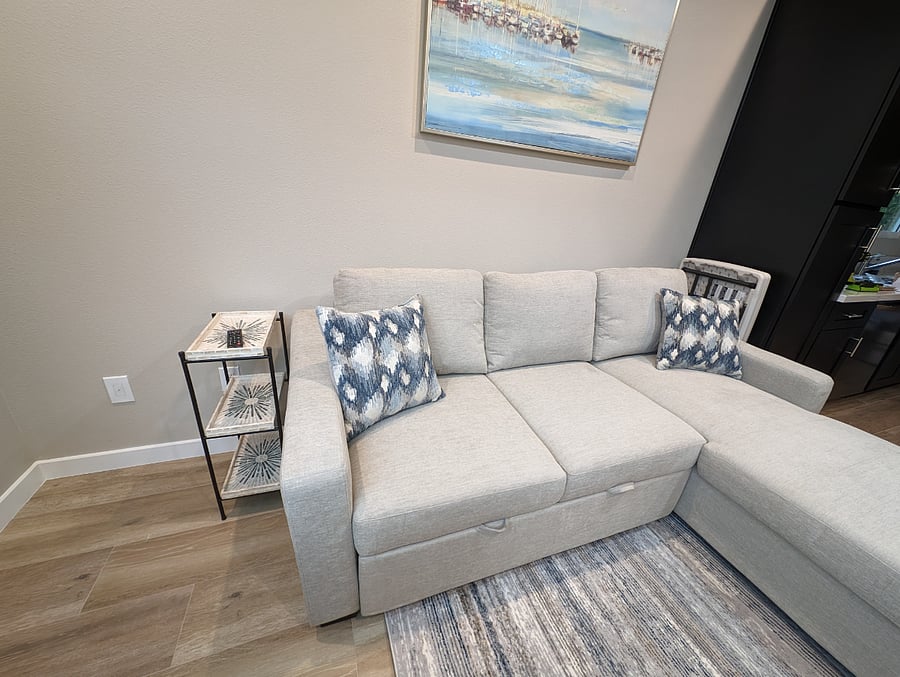 Living area also has sofabed